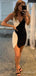 Elegant Spaghetti Strap V-neck A-line Short Mini Homecoming Dress, HD3152