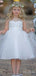 Elegant White Lace A-line Long Flower Girl Dresses, FGS161