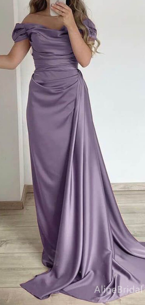 Elegant V-neck Off-Shoulder Strapless A-line Long Prom Dress,PD38001