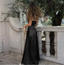 Elegant Black Spaghetti Strap A-line Long Prom Dress,PD381985