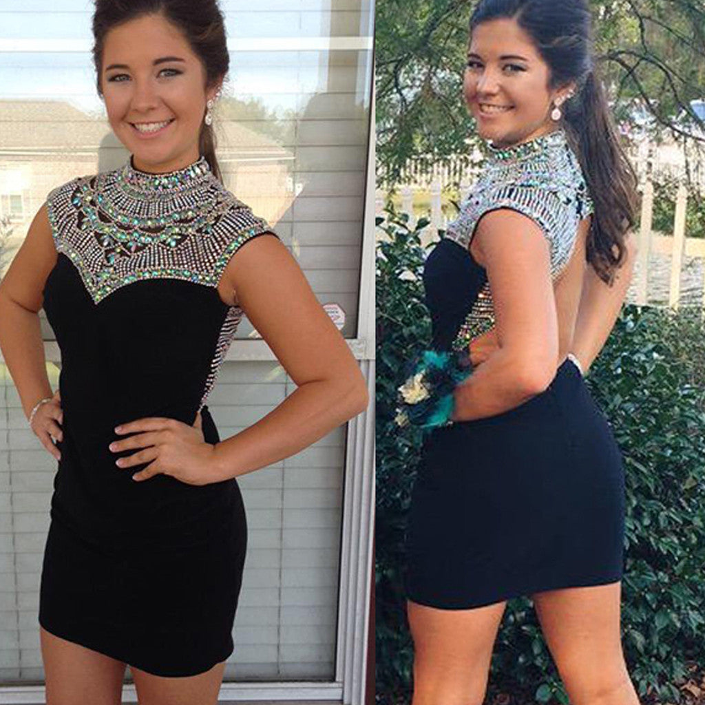 Black Short Tight Prom Dresses