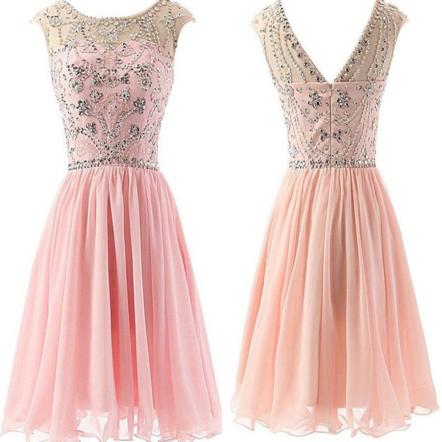 light pink semi formal dress