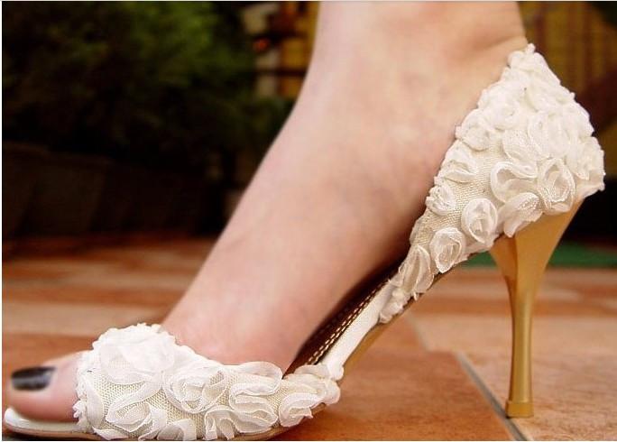 Pointed Toe Satin Block Heels with Crystal Strap | David's Bridal