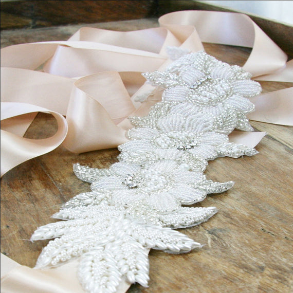 Women's belt Crystal Wedding Belts Satin Rhinestone Wedding Dress
