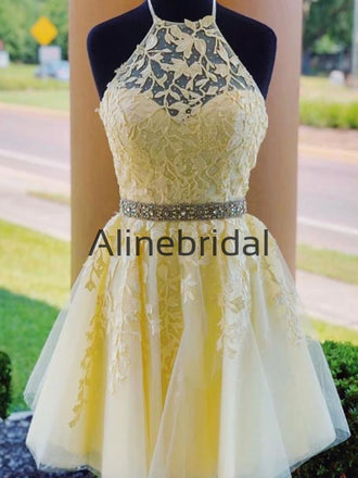 Elegant Yellow Satin High Low Sleeveless Simple Ball Gown Long