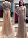 Long Column Sparkly Sequins Sleeveless Glitter Charming Sweep Trailing Prom Dress,PD0069