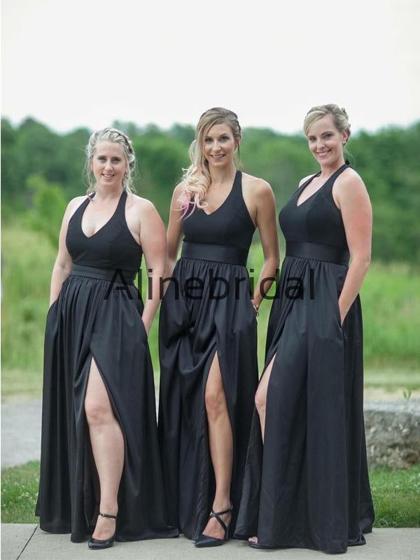 Black a 2024 line bridesmaid dresses