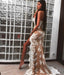 Nude Sweetheart Strapless Ivory Lace Sheath High Low Sexy Elegant Prom Dresses,PD0137