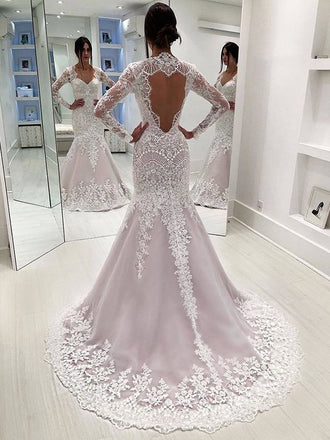 A Line Open Back Lace Bodice Beach Wedding Dresses Bridal Dresses PW215