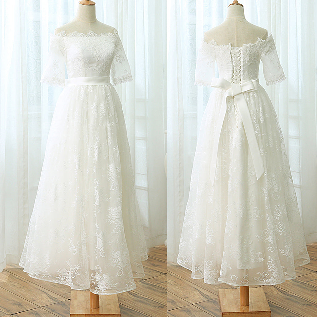 Elegant Ankle Length Wedding Dresses